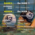 Dames 1, heren 1 en 2 waterpolo ZV de Ham 26 september 2015